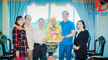 Hội CCB tỉnh thăm, chúc Tết Thiên Tân Group