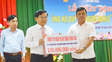 Thiên Tân Group chung tay vì người nghèo Ninh Thuận