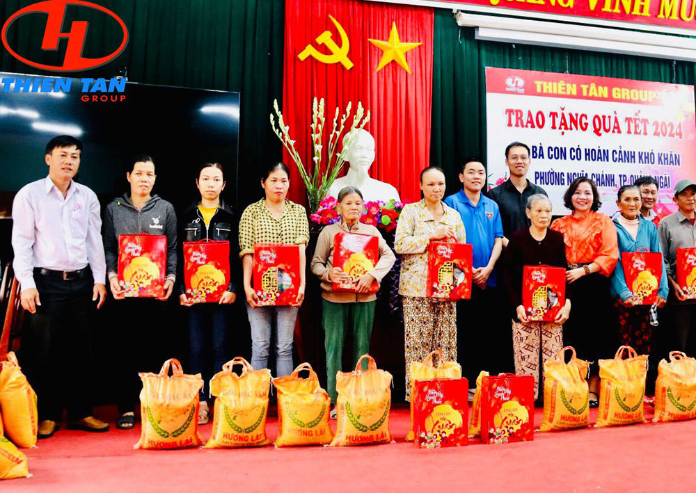 Thiên Tân Group Tặng quà cho người nghèo, hộ gia đình có hoàn cảnh khó khăn trên địa bàn tỉnh Quảng Ngãi