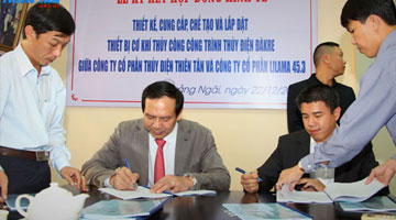 Thủy điện Đăkre: Thiên Tân Group ký kết hợp đồng kinh tế với Lilama 45.3