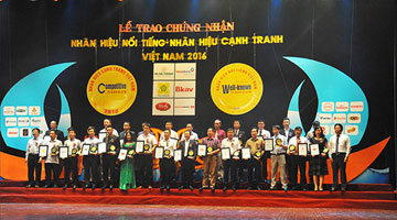 Thiên Tân Group lọt top 50 “Nhãn hiệu nổi tiếng – Nhãn hiệu cạnh tranh Việt Nam” 2016