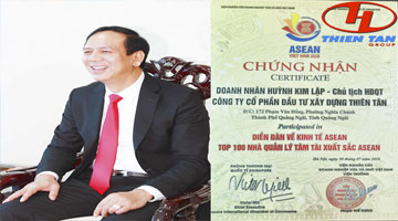 Thiên Tân Group được vinh danh Top 100 Doanh nghiệp tiêu biểu Asean