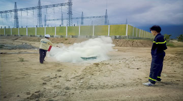 Huấn luyện, diễn tập PCCC tại Nhà máy điện mặt trời Thiên Tân Solar Ninh Thuận