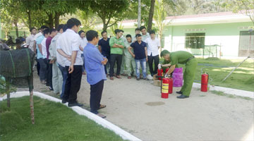 Thiên Tân Group tổ chức huấn luyện nghiệp vụ PCCC cho cán bộ nhân viên