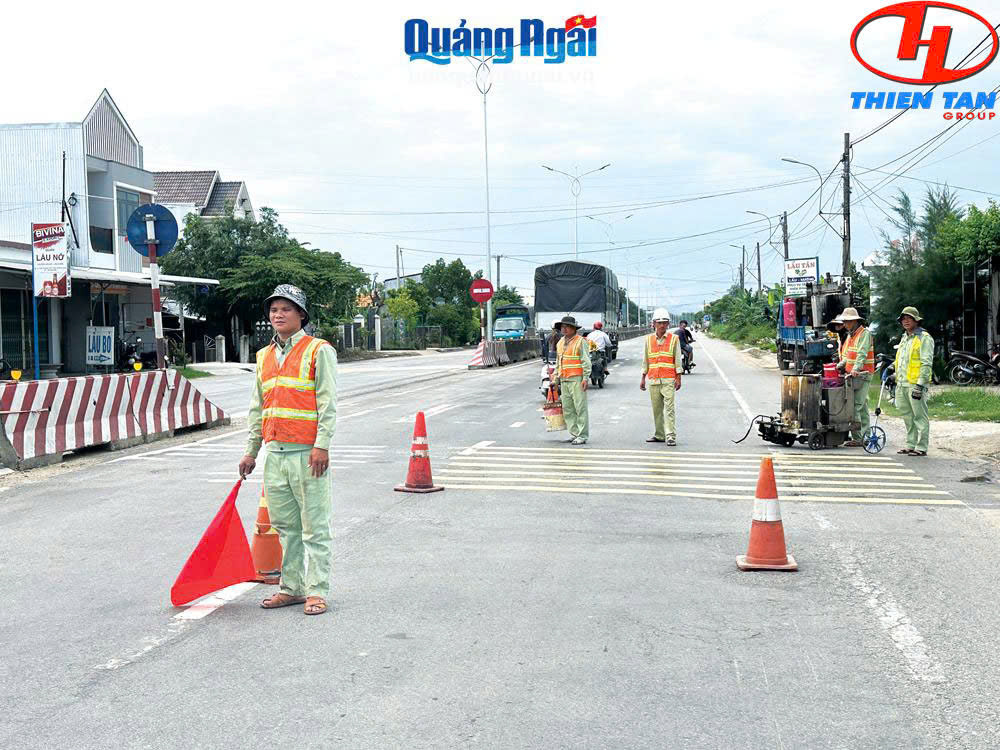 Thiên Tân Group Khắc phục hư hỏng trên tuyến đường bộ quốc gia